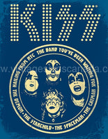 Kiss Inside Circle Tin Sign