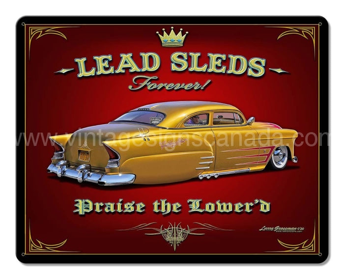 Lead Sleds Forever Vintage Metal Sign-15X12 Metal Sign