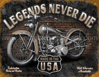 Legends Never Die Tin Sign