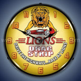 Lions Drag Strip Led Clock