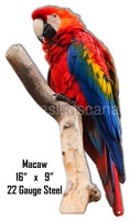 Macaw Animal Wall Art Laser Cut Out Metal Sign-9×16 Metal Sign