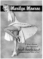 Marilyn Monroe High Heels Tin Sign