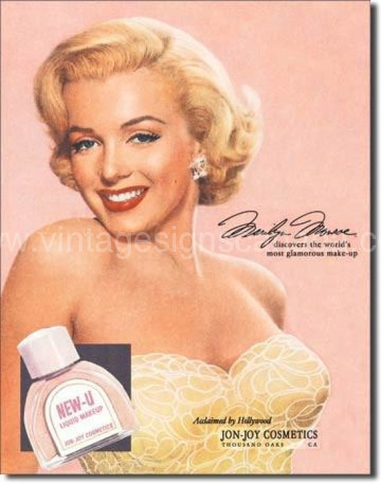 Marilyn Monroe New-U Tin Sign - Vintage Signs Canada