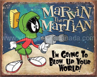 Marvin The Martian Tin Sign