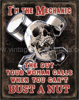 Mechanic Tin Sign