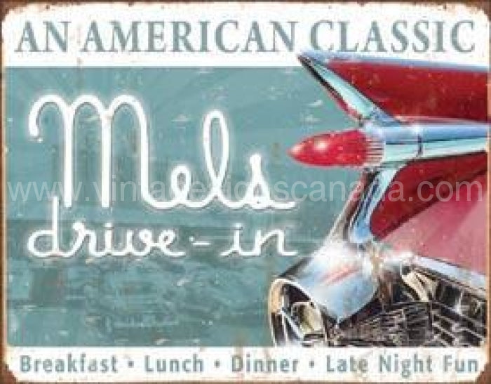 Mels Drive-In Tin Sign
