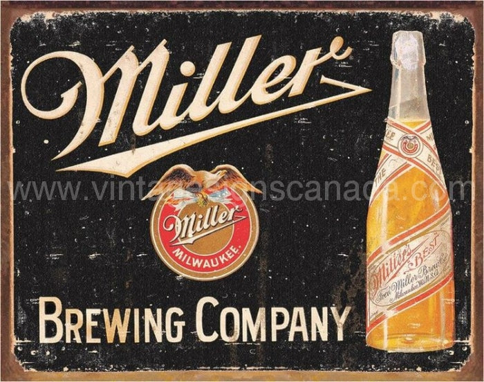 Miller Brewing Vintage Tin Sign-12X16 Sign