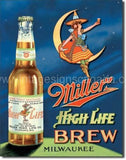 Miller High Life Brew Tin Sign - Vintage Signs Canada