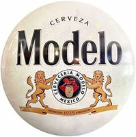 Modelo Classic Logo 15 Metal Dome Sign Tin