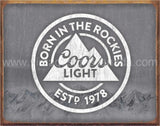 Molson Coors Light Tin Sign