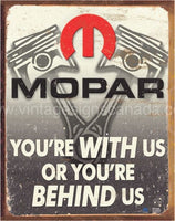 Mopar-Behind Us Tin Sign-12X16 Sign