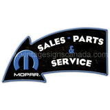 Mopar Sales Parts Service Arrow Metal Sign Metal Sign