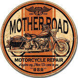 Mother Road Repair Motorcycle Tin Sign