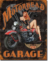 Motor Head Garage Tin Sign