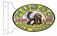 Musgo Gasoline Reproduction Flange Motor Oil Metal Sign Flange Sign