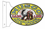 Musgo Gasoline Reproduction Flange Motor Oil Metal Sign Flange Sign