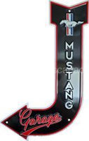 Mustang Garage Bent Arrow Tin Sign