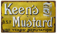 Nostalgic Keens Mustard Reproduction Sign-8X14