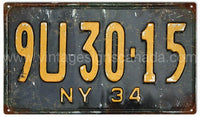 Old NY License Plate Sign - Vintage Signs Canada