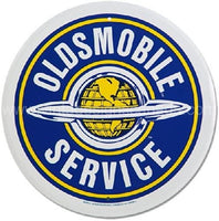 Oldsmobile Service 24 Round Tin Sign