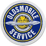 Oldsmobile Service 24 Round Tin Sign