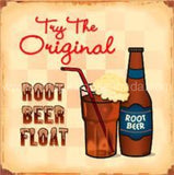 Original Root Beer Float Tin Sign