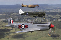 P51 Spitfire & P40 Metal Sign Tin