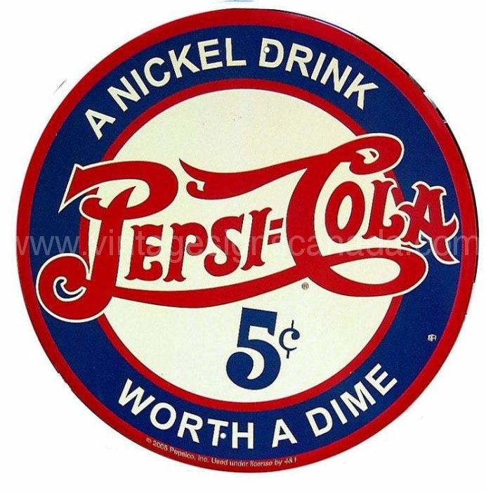 Pepsi 24 Round Tin Sign