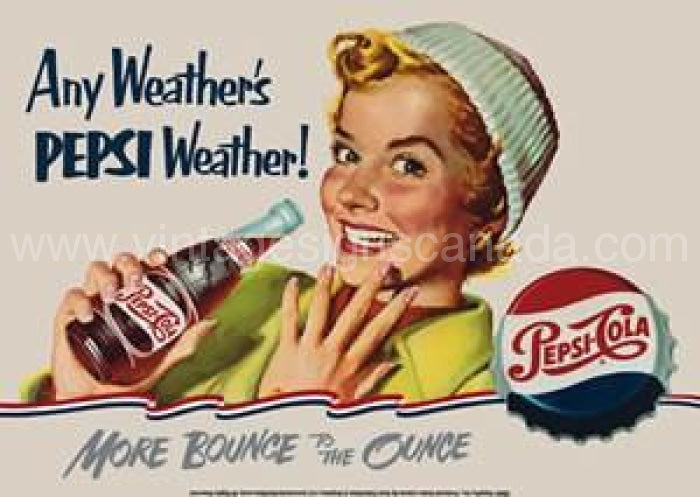 Pepsi-Any Weather Tin Sign