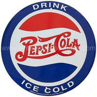 Pepsi Blue Logo Round Tin Sign