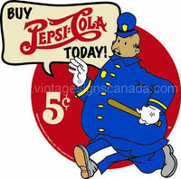 Pepsi Cops Tin Sign