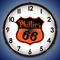 Phillips 66 Orange Led Clock