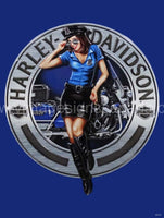 Police Babe Harley-Davidson Metal Sign