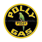 Polly Gas Disk Steel Sign Metal Sign