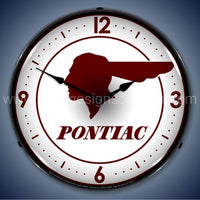 Pontiac Indian Led Clock