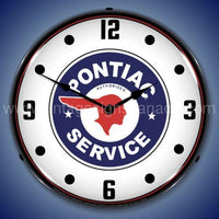 Pontiac Service Led Clock