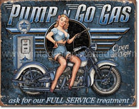 Pump N Go Gas Tin Sign