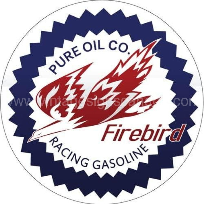 Pure Firebird 24 Round Tin Sign