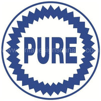 Pure Oil 24 Round Tin Sign