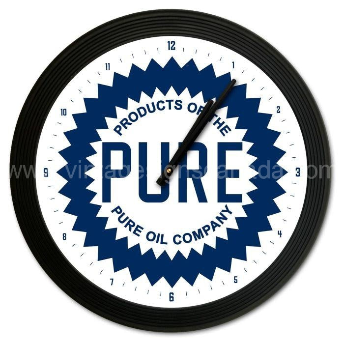 Pure Oil Sign Clock-18 Clock