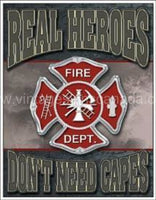 Real Heros Tin Sign