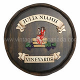 Red Wine Personalized Quarter Barrel Sign