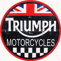 Reproduction Triumph Motorcycles Metal Sign Tin