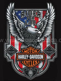Rider For Life Patriotic Eagle Harley Davidson Metal Sign