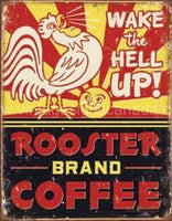Rooster Brand Coffee Tin Sign