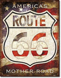 Route 66 Americas Mother Road Tin Sign