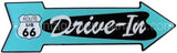 Route 66 Drive In Sign Tin