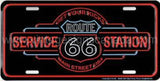 Route 66 Service Station Licence Plate