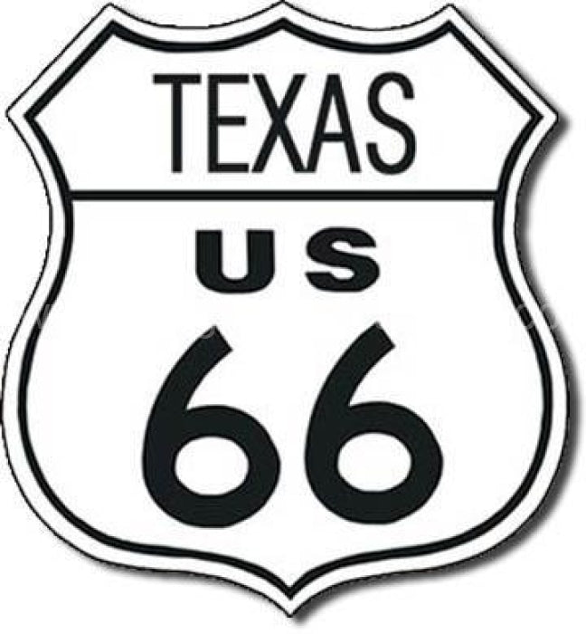 Route 66 Texas Tin Sign