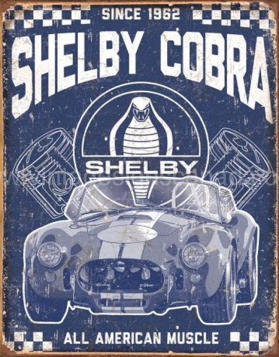 Shelby Cobra Since 1962 Tin Sign